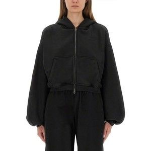 Alexander Wang Cropped Black Sweatshirt With Logo - NWT